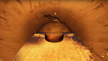 The heavy incinerator in the crucible