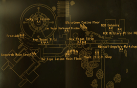 New Vegas Strip map