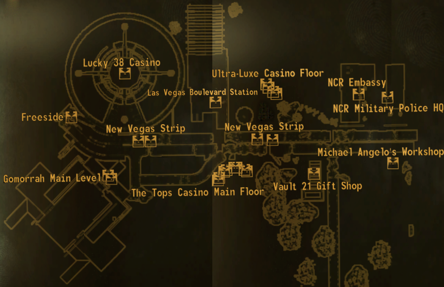 New Vegas Map  Fallout new vegas, Vegas maps, Fallout