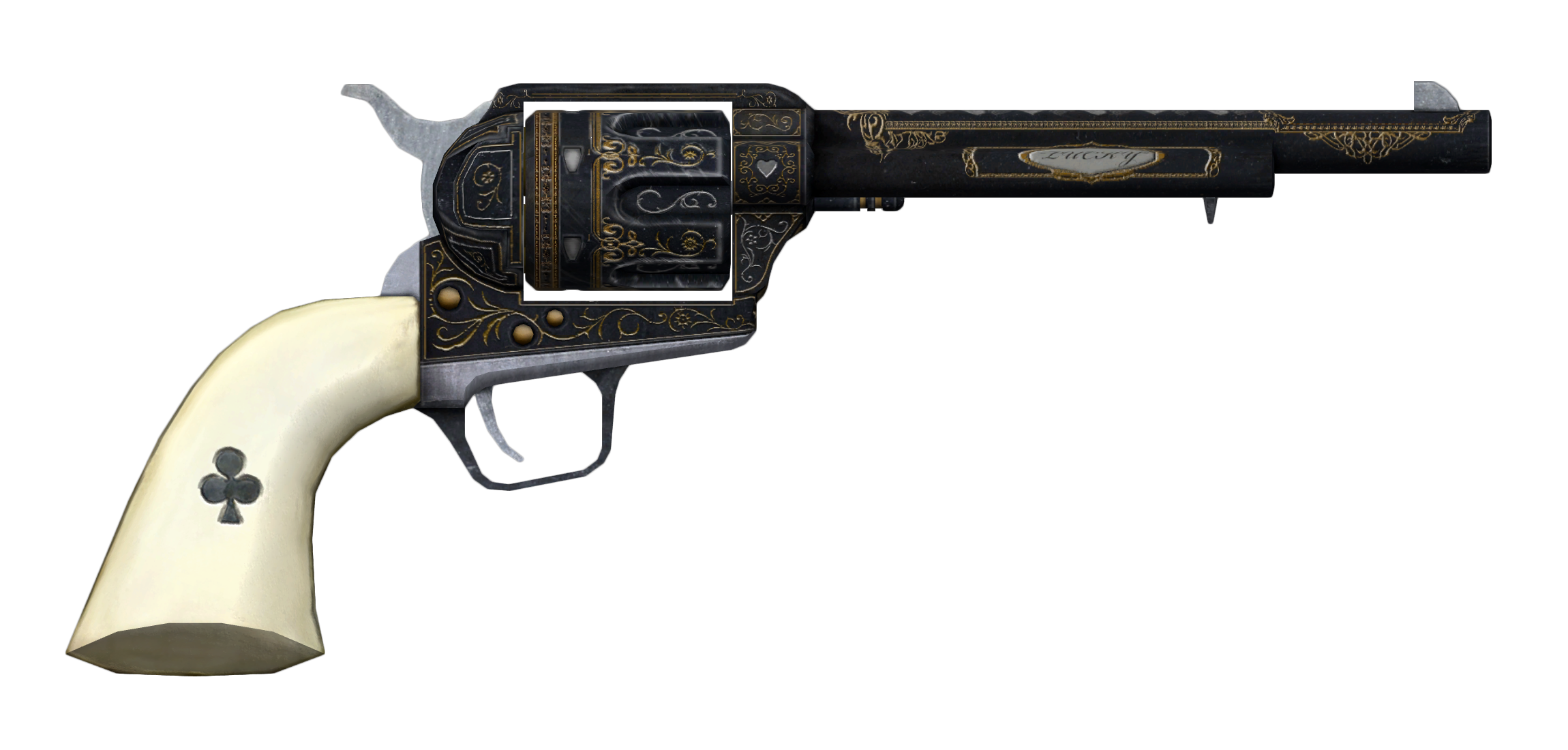Lucky, the unique .357 Magnum revolver from Fallout New Vegas. 