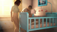 FO4 Shaun crib.png (612 KB) Baby Shaun with his parents in a trailer