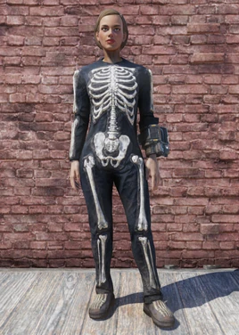 FO76 Halloween Costume Skeleton