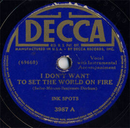 I Don't Want to Set the World on Fire (Decca cover)