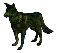Seymour, fossilized dog in Lonesome Road