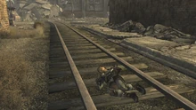 Buster dead Freeside.jpg (750 KB) A dead Little Buster, on the tracks next to the Old Mormon Fort