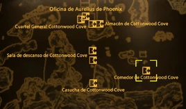 Comedor de Cottonwood Cove mapa