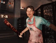 Fighting with a machete