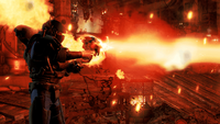 Pre-release screenshot of Assaultron laser