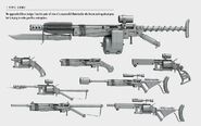 Pipe gun concept art in The Art of Fallout 4