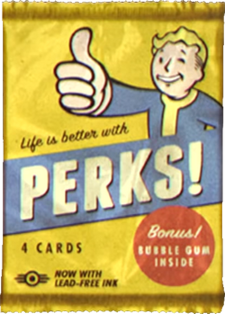 football cards rare Fallout Limited Edition Perk Card main image 0