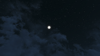 Moon as seen in the night sky in Fallout 4