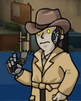 Nick's dialogue icon in Fallout Shelter Online