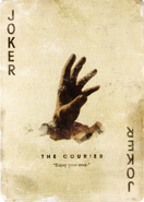 The Courier on the promotional vault playing cards