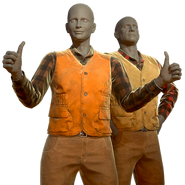 The hunter safety vests (minus the hat) as seen in the Atomic Shop menu