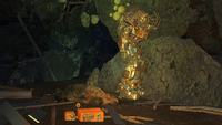 Power armor in the southern cave