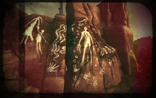 Наскальные рисунки в концовке