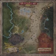 The Ohio River on the Fallout 76 world map, marking the western edge of the playable area