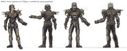 Metal armor concept art by Adam Adamowicz.