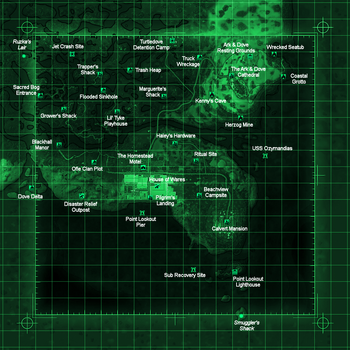 Point Lookout map with locations