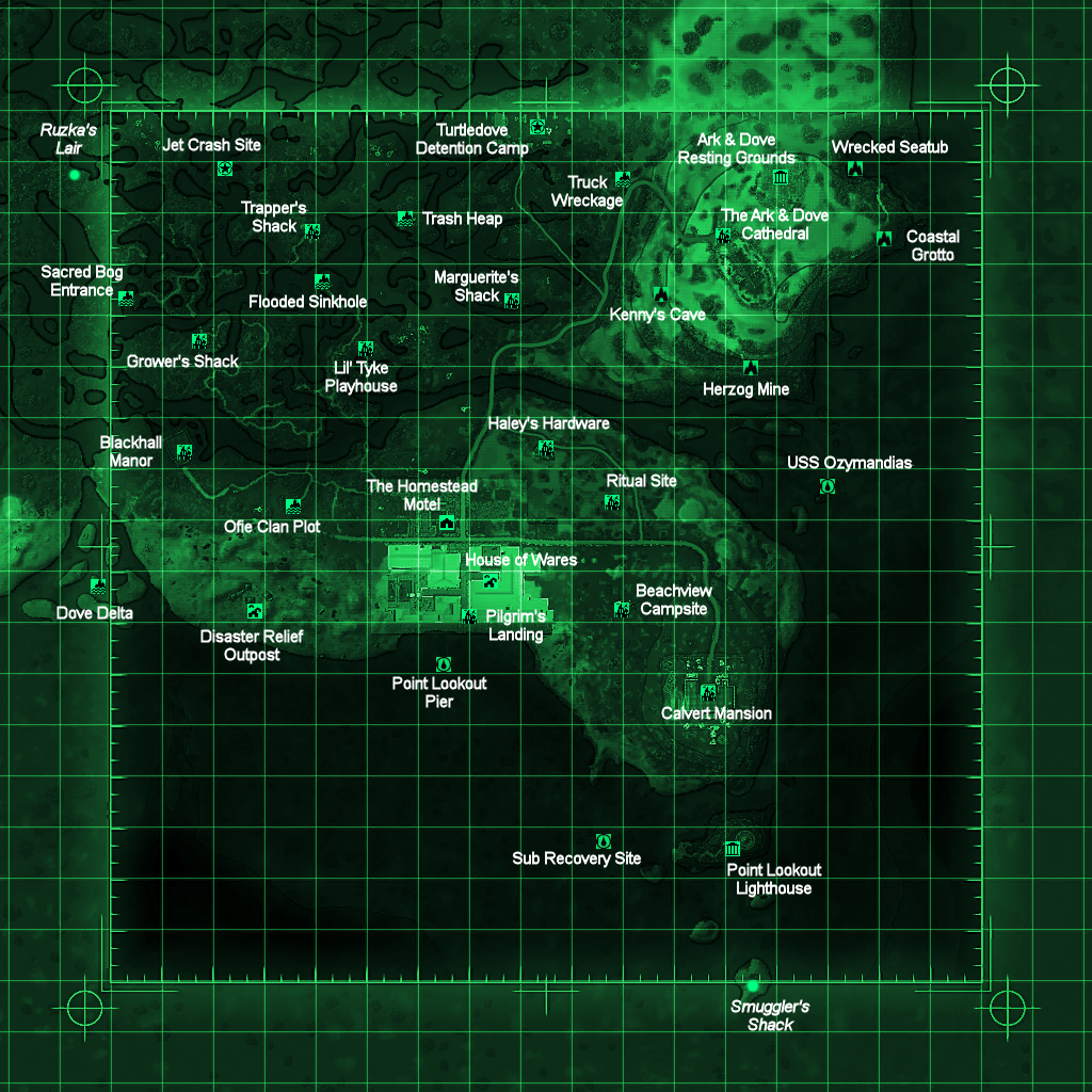 every location fallout 3 map