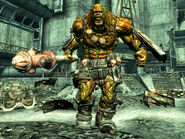 Behemoth en la plaza del edificio de RG http://fallout.wikia.com/wiki/Image:Npc_supermutantbehemoth_attack_01.ogg Sonido de ataque del Behemoth