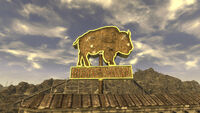 The Bison Steve sign in Primm