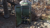 Skeleton in the port-a-potty
