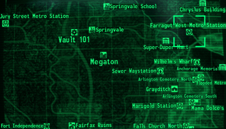 Fallout 3 East Metro Map Map for PlayStation 3 by jekoln - GameFAQs