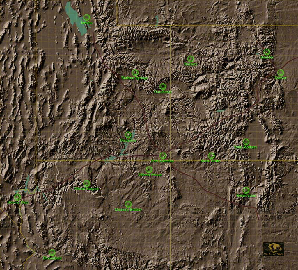 Карта фоллаут 2 со всеми локациями