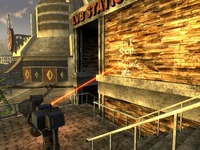 Securitrons trying to remove the graffiti