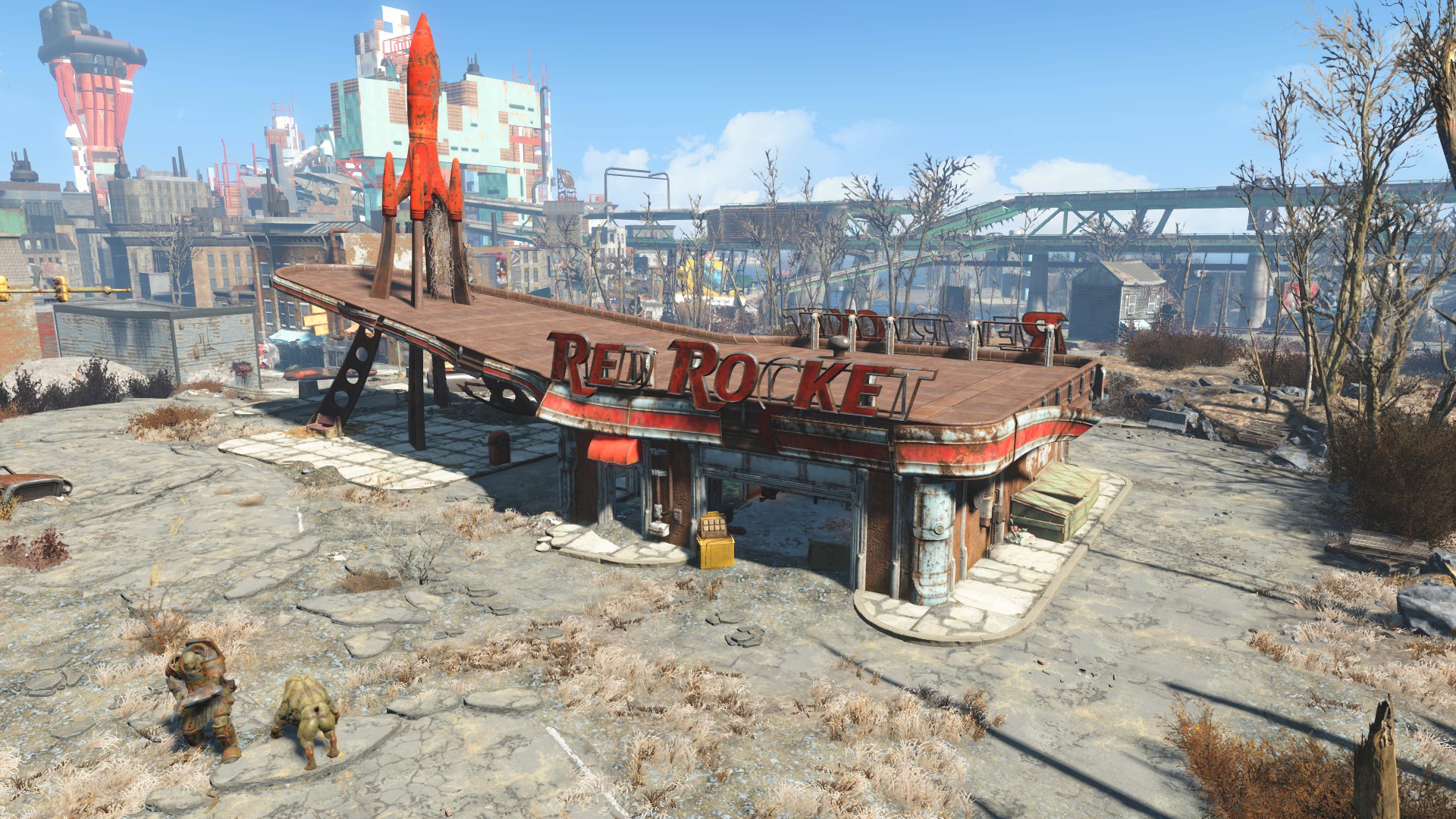 Fallout 4 сигнал бедствия стоянка грузовиков красная ракета фото 100
