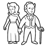 Dress cane depicted on the White Glove Society faction image