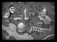 Изображение головы Линкольна в ролике про Национальную аллею