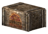 Sunset Sarsaparilla crate