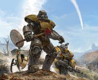 Fo76 power armor troopers lithograph
