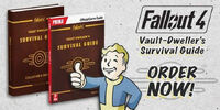 Official advertisement for Fallout 4: Vault Dweller's Survival Guide