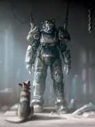 Fo4 Art (Dogmeat and power armor)