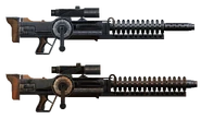 Side by side comparison of YCS/186 and the standard Gauss rifle
