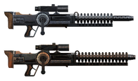 Side by side comparison of YCS/186 and the standard Gauss rifle