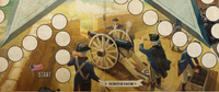 Depiction of the war on the boardgame Fight for Freedom