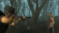 A scrapper in combat with the player