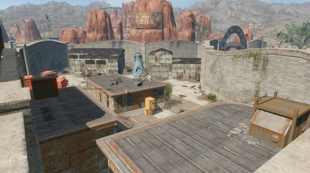 Fallout 4 зона для сотрудников сухого ущелья как попасть