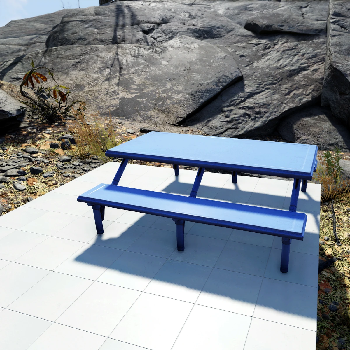 Схема: синий стол для пикника | Убежище | Fandom