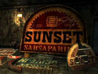 Sunset Sarsaparilla sign