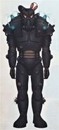 Tesla power armor concept art, Behind the Bright Lights & Big City