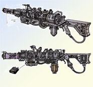 Plasma rifle concept art by Adam Adamowicz