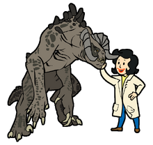 A deathclaw, as shown on the Project Paradise event icon