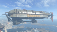 The Prydwen, an airship and the Brotherhood's base of operations in Fallout 4