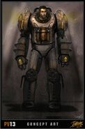 Project V13 concept art called "Badass Armor"