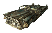 Wrecked Atomic V8 Corvega in Fallout 3 and Fallout: New Vegas.